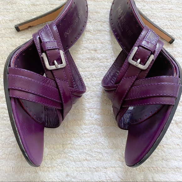 YSL Rive gauche purple slides - Picture 6 of 16